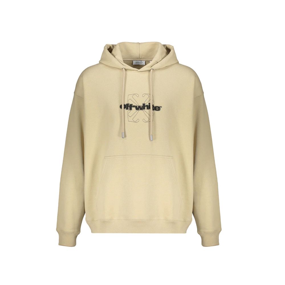 Off-White Beige Cotton Sweatshirt